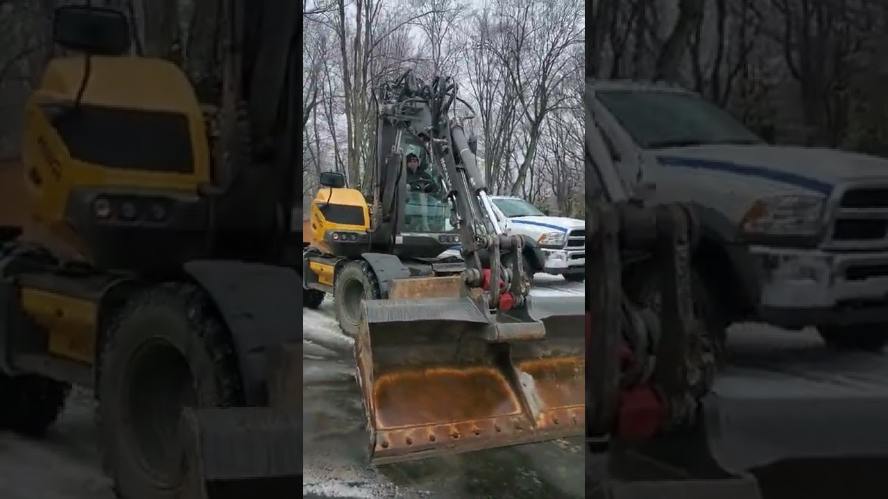 7mwr Mecalac clearing ice storm