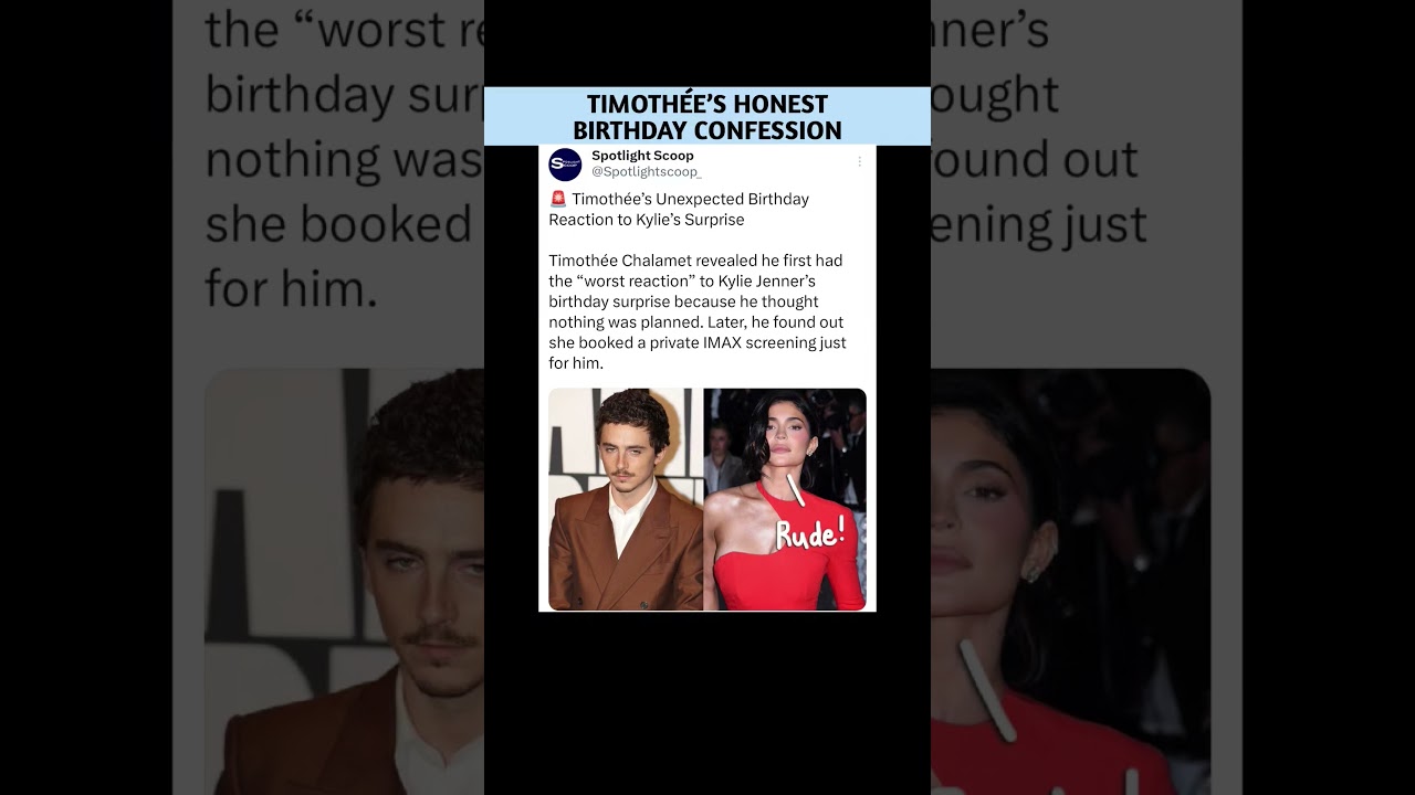 Timoth&eacute;e&rsquo;s Unexpected Birthday Reaction to Kylie&rsquo;s Surprise