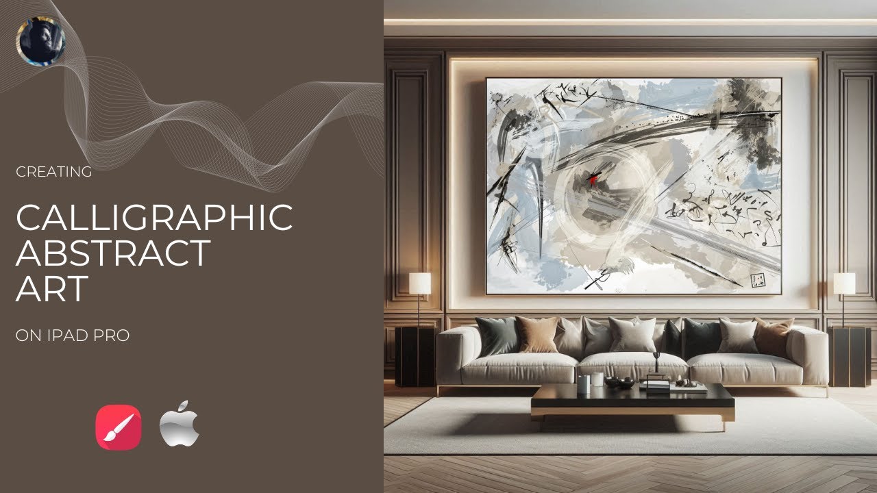 Scribbles of Silence | Abstract Calligraphic Painting on iPad Pro | Infinite Painter Process