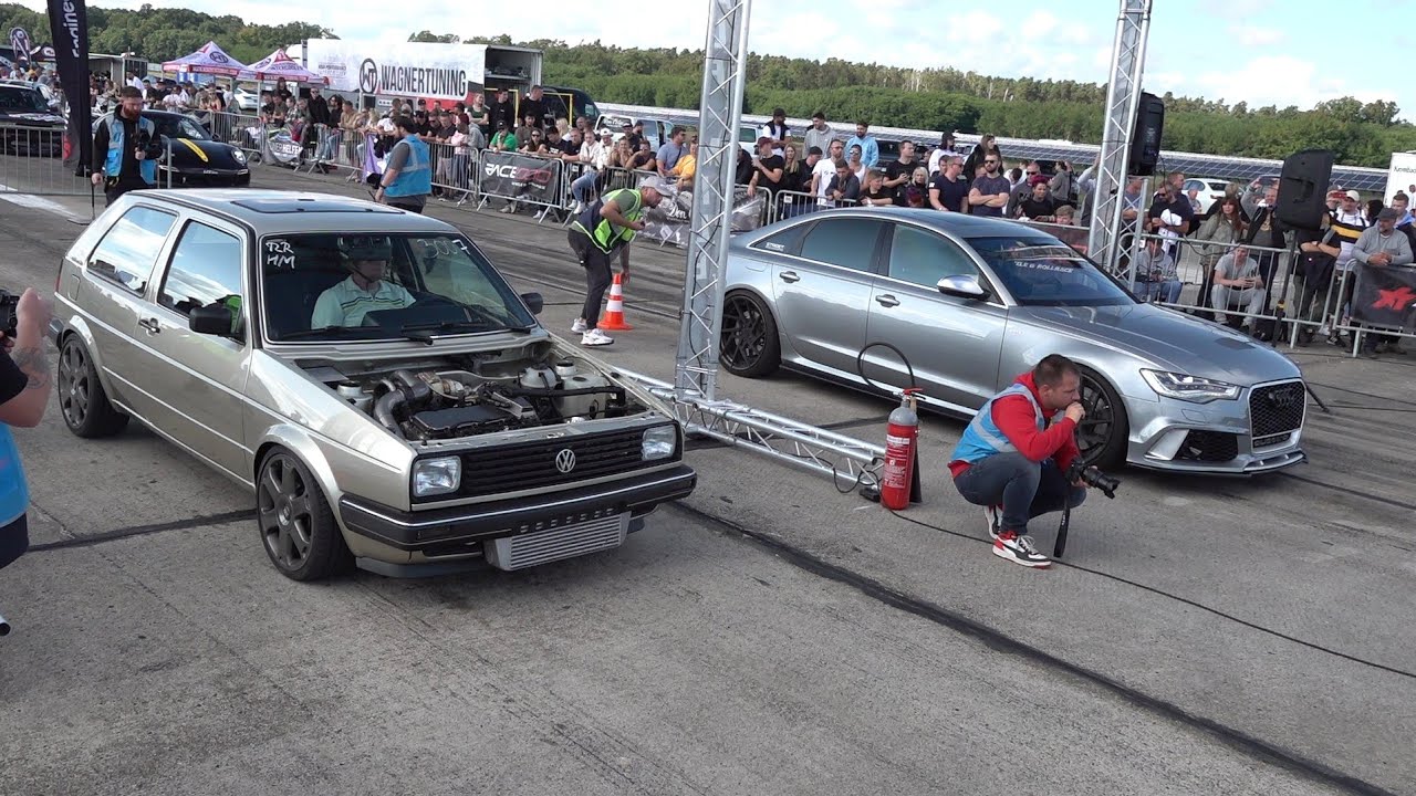 700HP VW Golf 2 Turbo vs 700HP Audi RS6 Sedan Street Performance