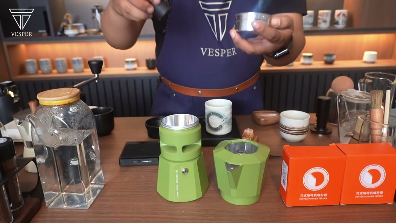 (REVIEW) BUAT ESPRESSO MENGUNAKAN MOKAPOT LEGEND DENGAN TEMPERATUR CONTROL DARI VESPER #coffee