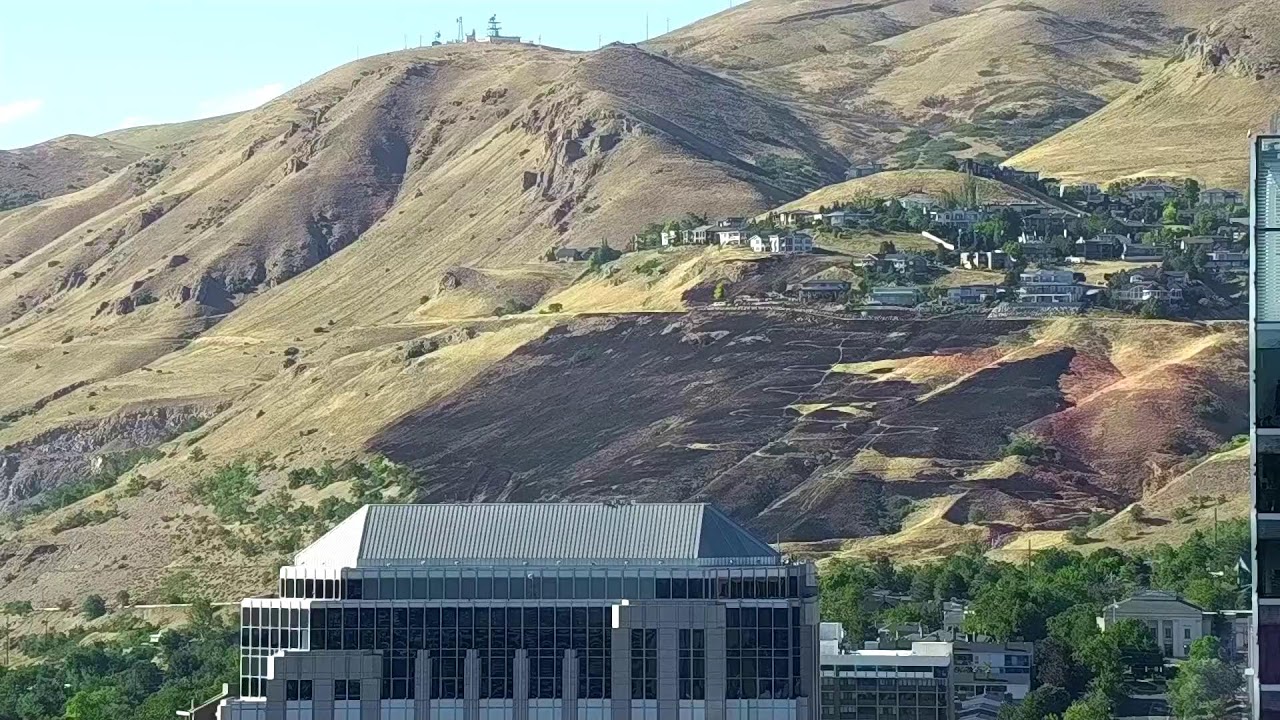 Crews respond to wildfire burning near Ensign Peak northwest of Capitol Hill