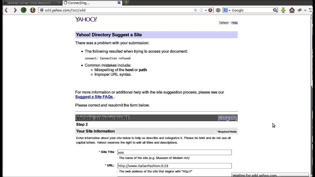 Yahoo! SSRF/XSPA Vulnerability