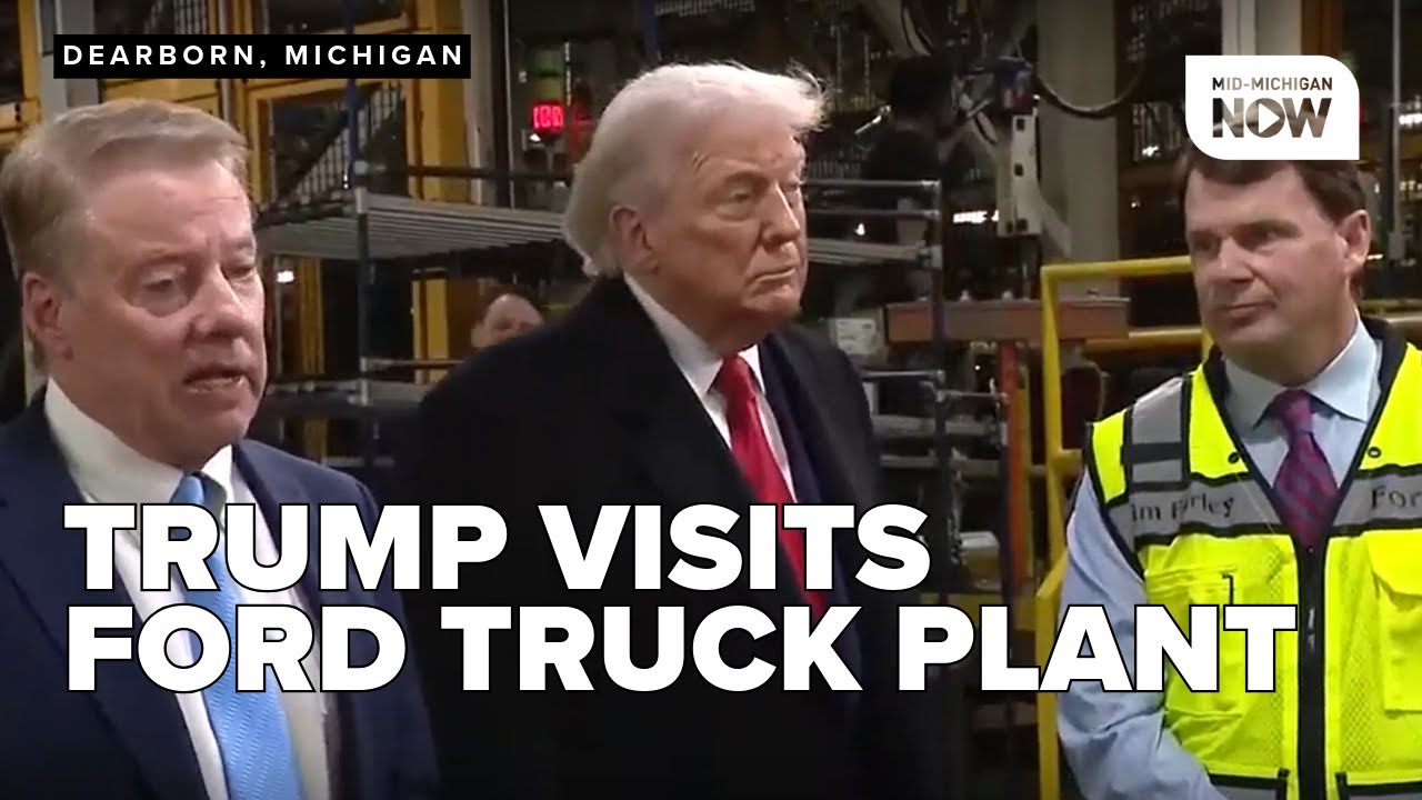 President Trump visits Michigan Ford truck plant
