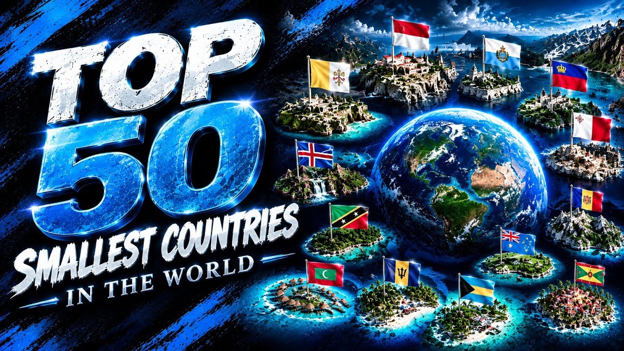 Топ-50 самых маленьких стран мира 🌍