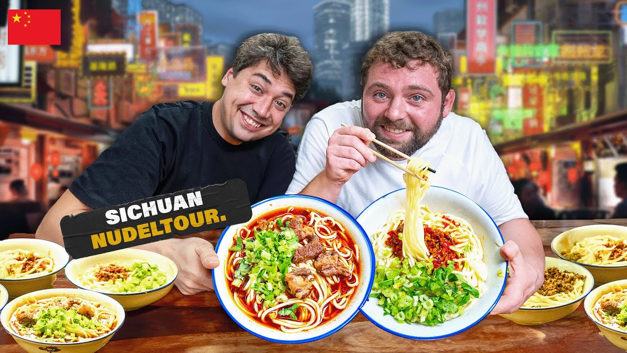 Die BESTEN NUDELN der WELT!? 🍜 - SICHUAN NUDELTOUR in CHINA!