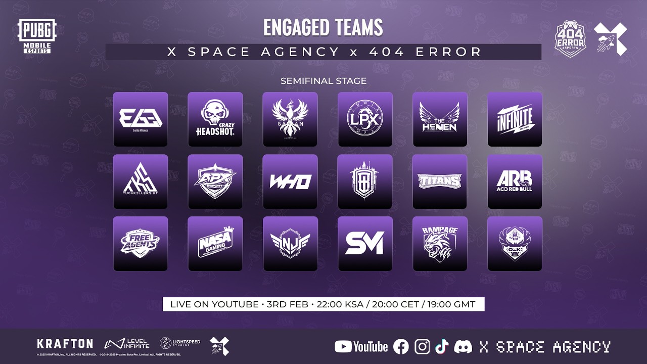 [EN]XSPACE AGENCY x 404 ERROR TOURNAMENT | SEMIFINALS | GROUP B | #pubgmobile  #pubgtournament