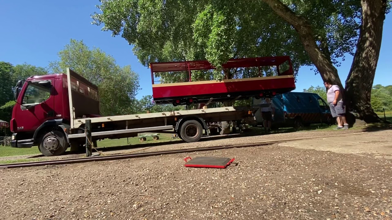 Audley End Miniature Railway Carriage Delivery & Testing