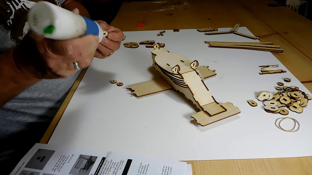Osprey V22 Wood Model Kit Assembly Video LazerModels