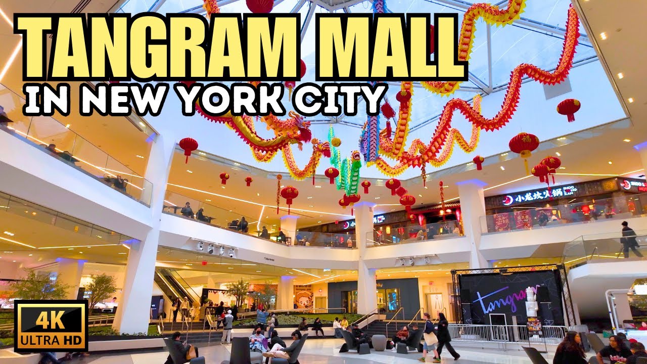 Newest Mall in Flushing Queens | Tangram Mall Walking Tour | New York City [ 4K ]