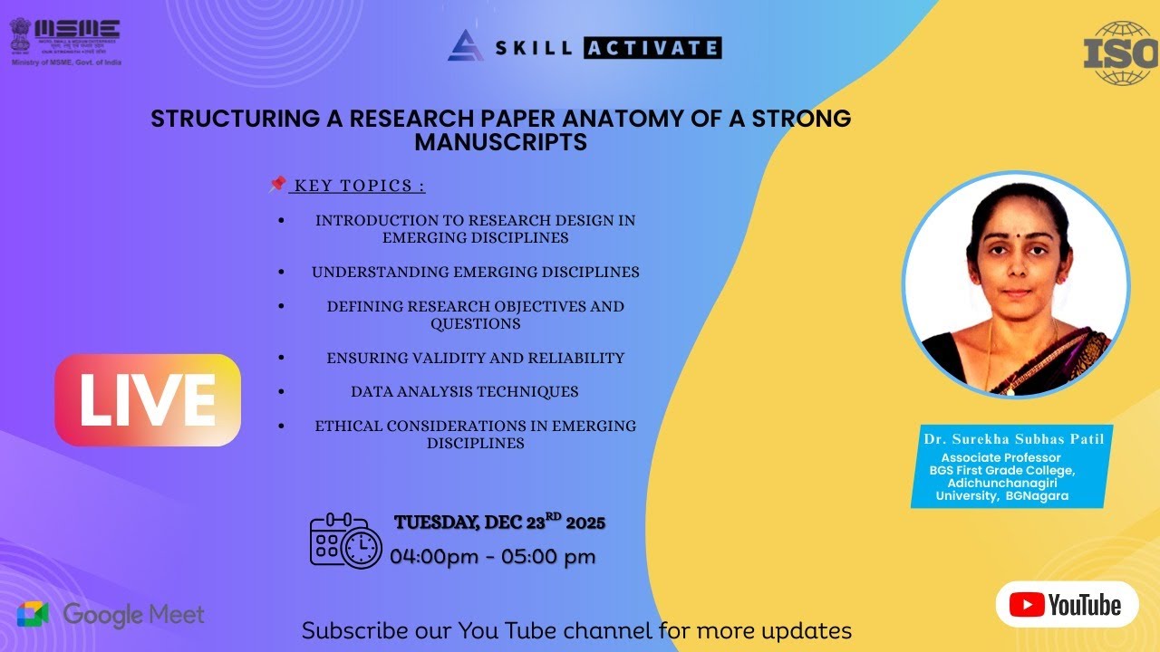 Structuring a Research Paper – Anatomy of a Strong Manuscript