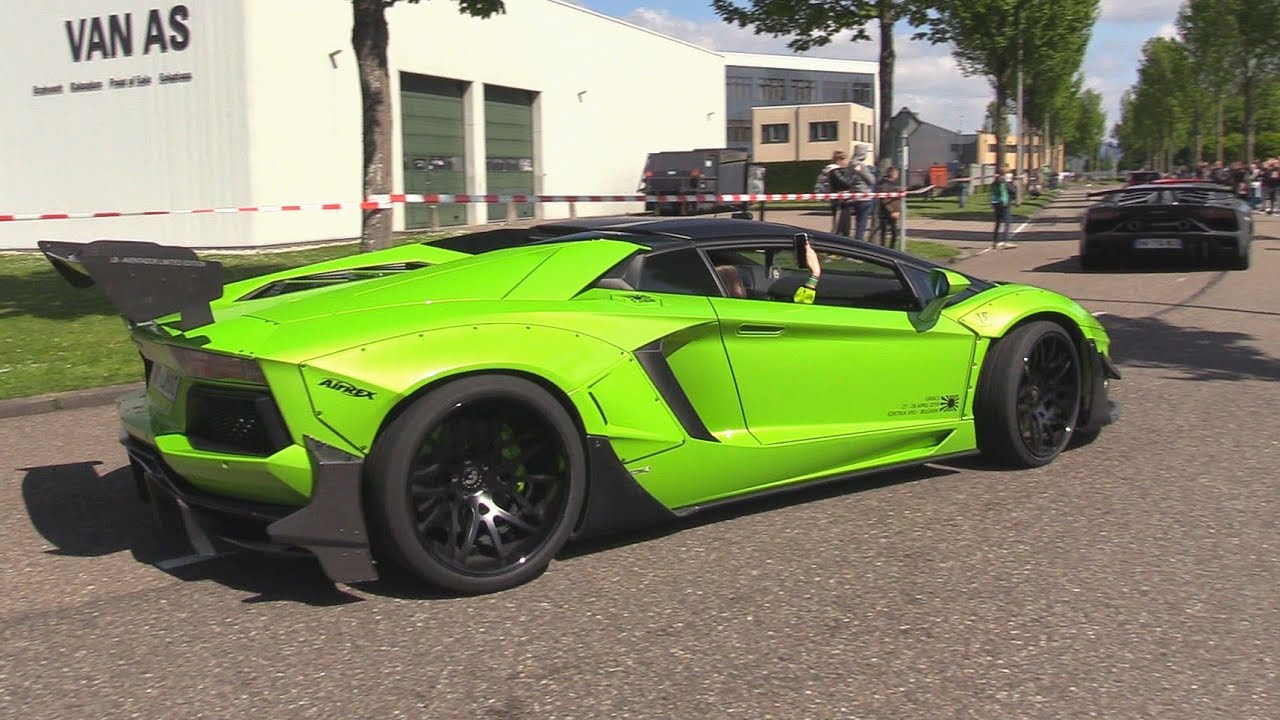 Liberty Walk Lamborghini Aventador w/ Capristo Exhaust - INSANE Launch Control On The Road!
