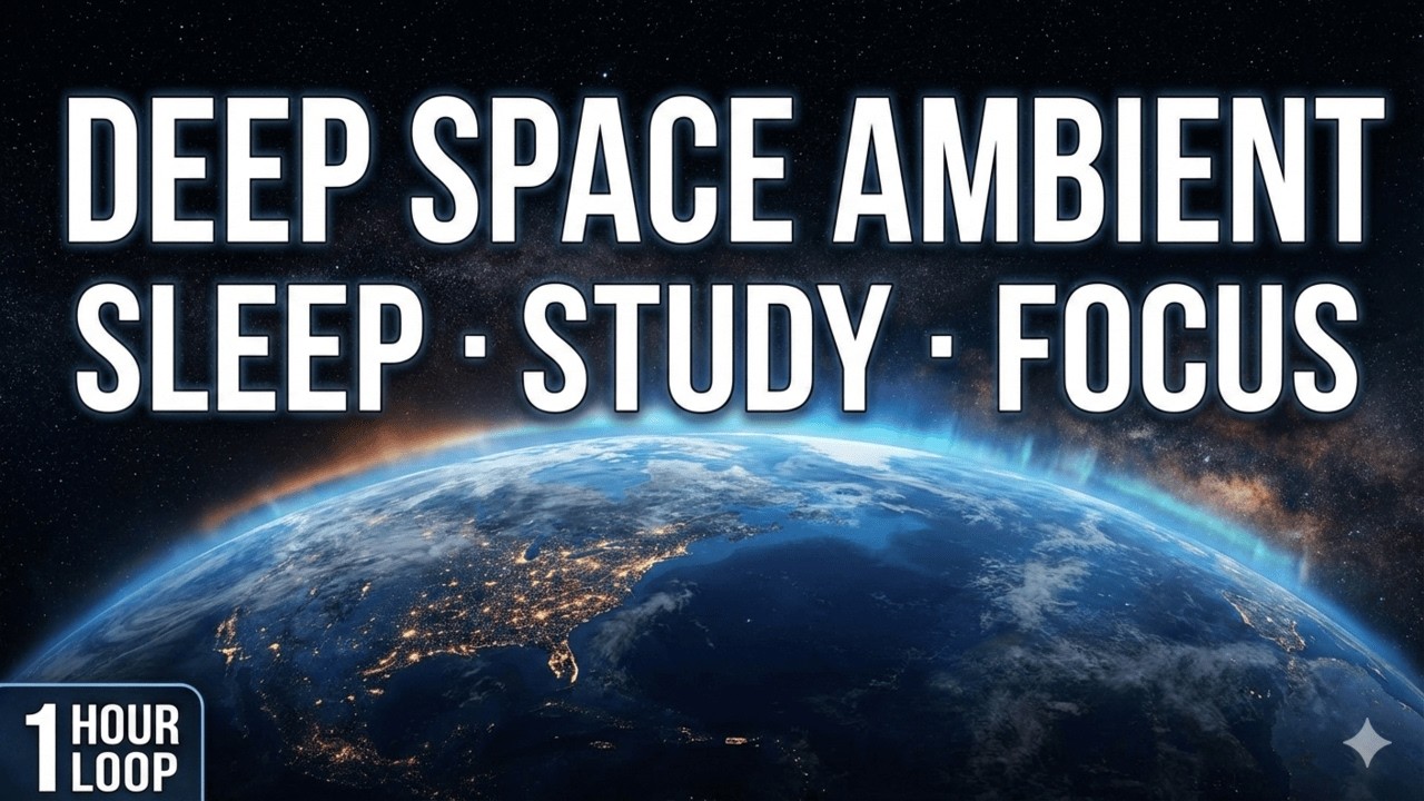 1 Hour Space Ambient Music 🌌 Earth View from Space (Relax, Sleep, Study)