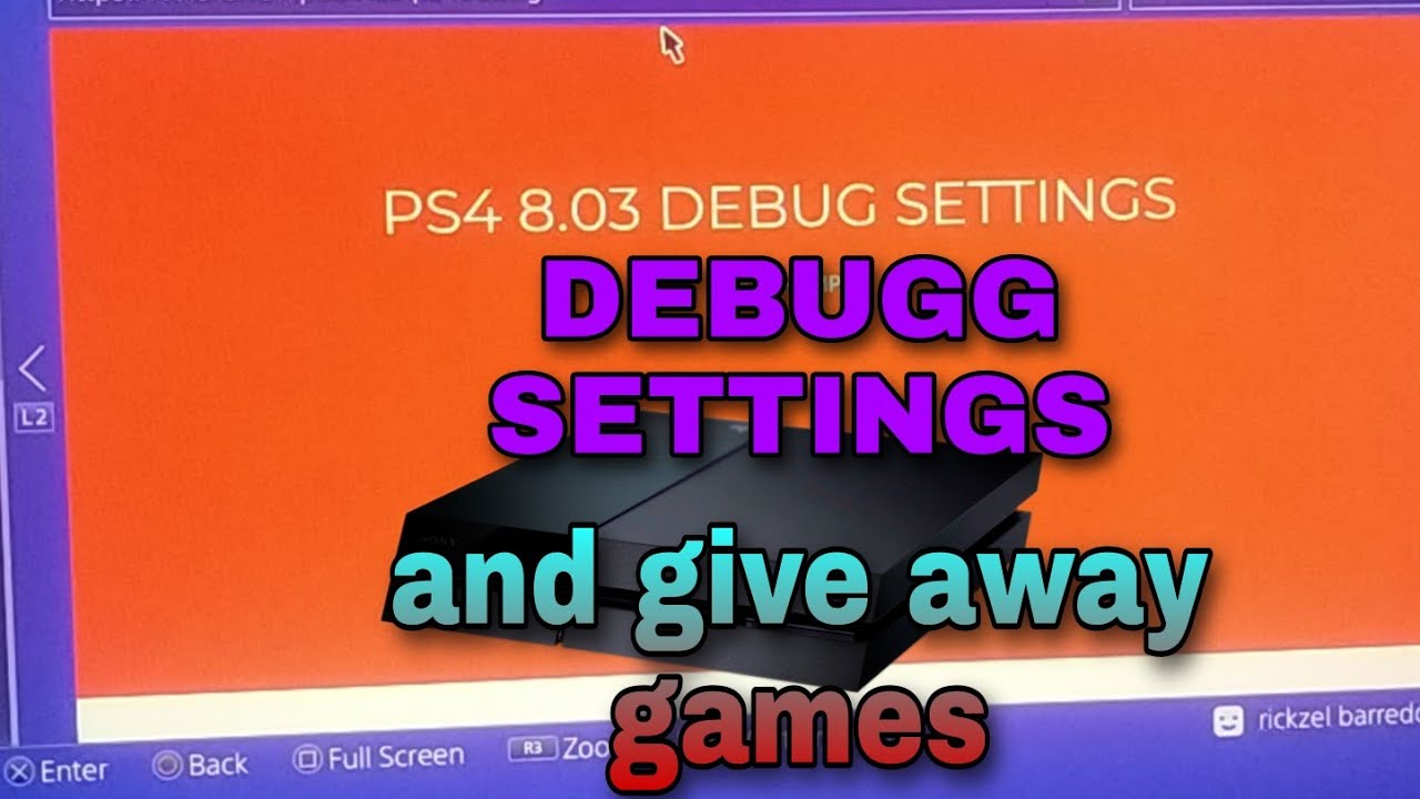 Ps4 DEBUGG SETTINGS