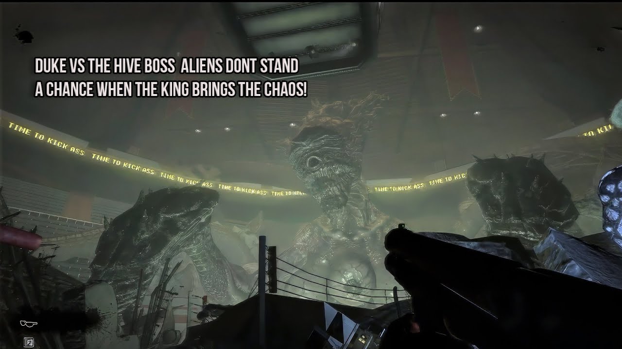 Duke Nukem vs The Hive Queen Epic Boss Battle