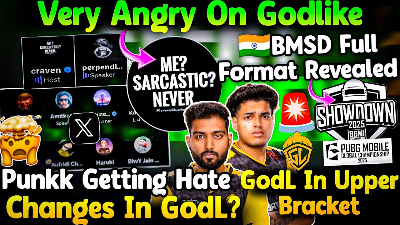 Craven Angry On GodLike😤 Punkk Hate😳 Changes In GodL?🚨 BMSD Format Revealed