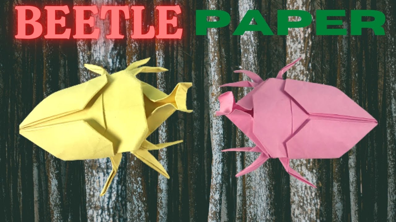 How To Make Easy Beetle Paper | DIY Origami Beetle Craft