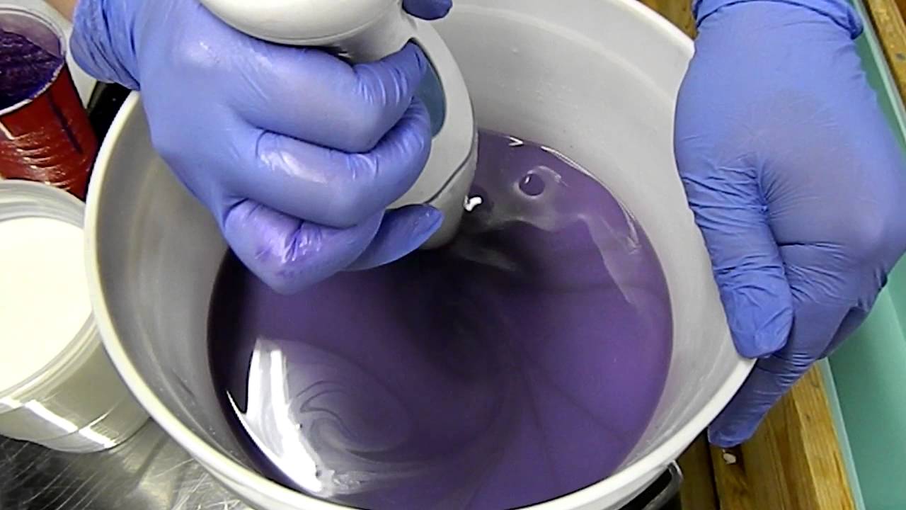 Lavender Soap with In The Pot Swirl