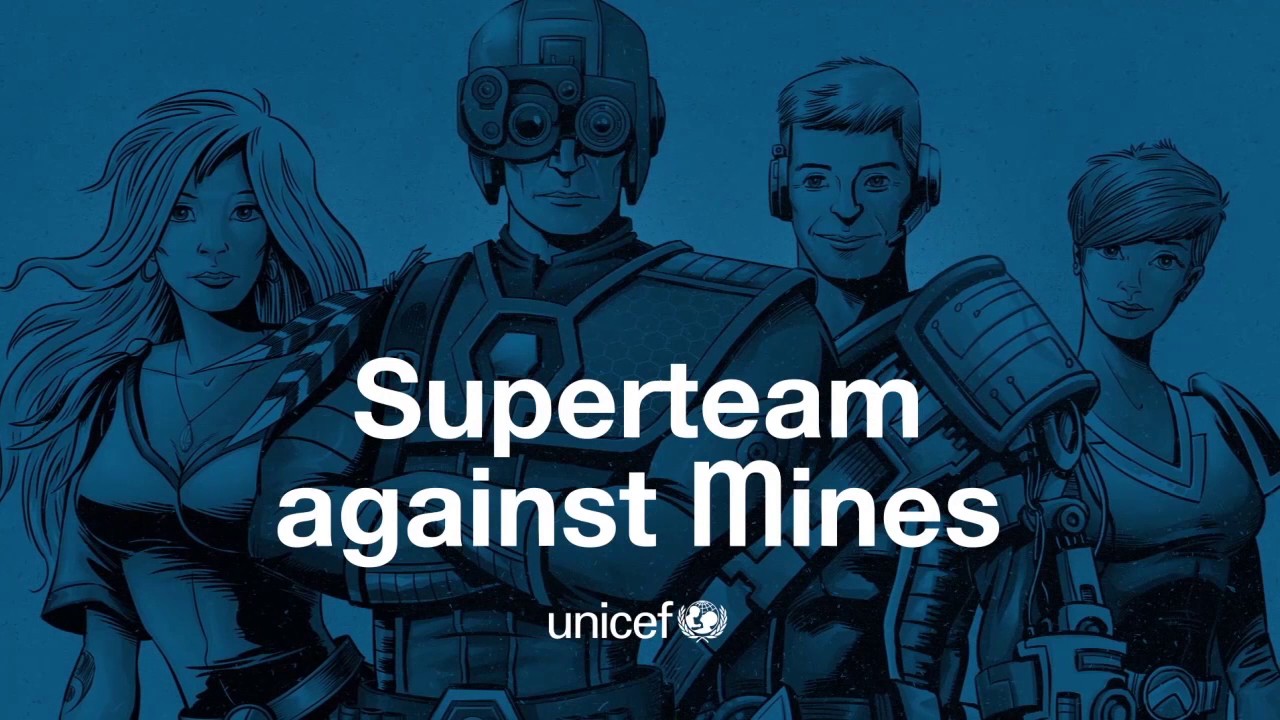 Superteam against mines. Mine risk education. UNICEF Ukraine.