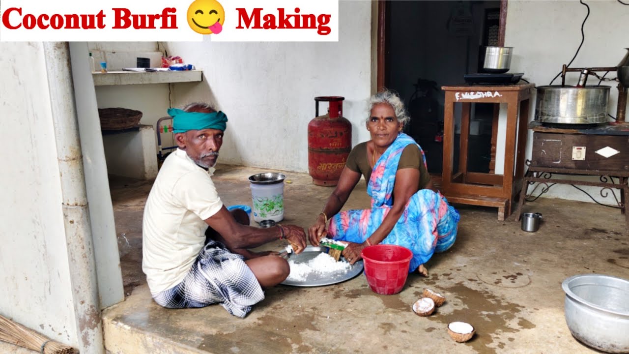 தேங்காய் பாறை பண்றோம் 😋|Coconut Burfi Making|Idhu Namma Route. #tamil#lifestyle#cooking