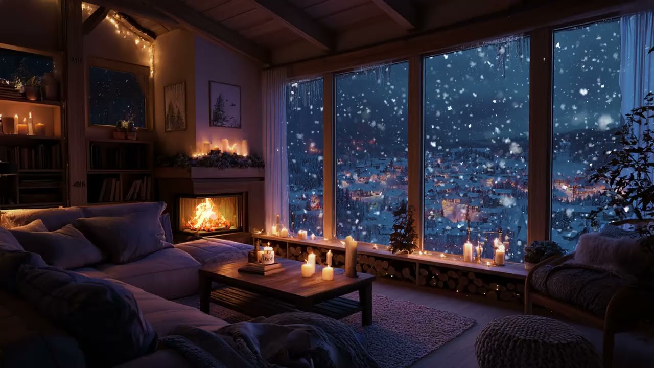 Deep Sleep and Inner Calm ❄️ Relaxing Snowfall & Winter Night Sounds for Stress Relief and Serenity