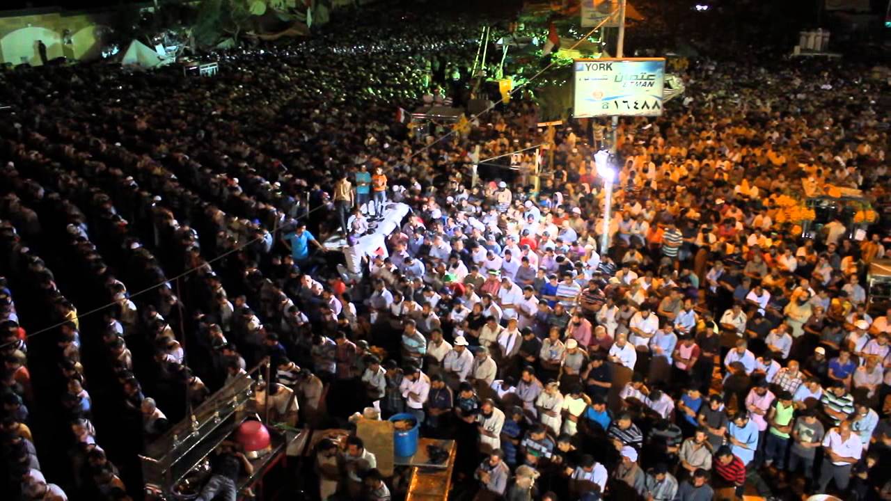 تراويح ليلة أول يوم رمضان من ميدان رابعة العدوية