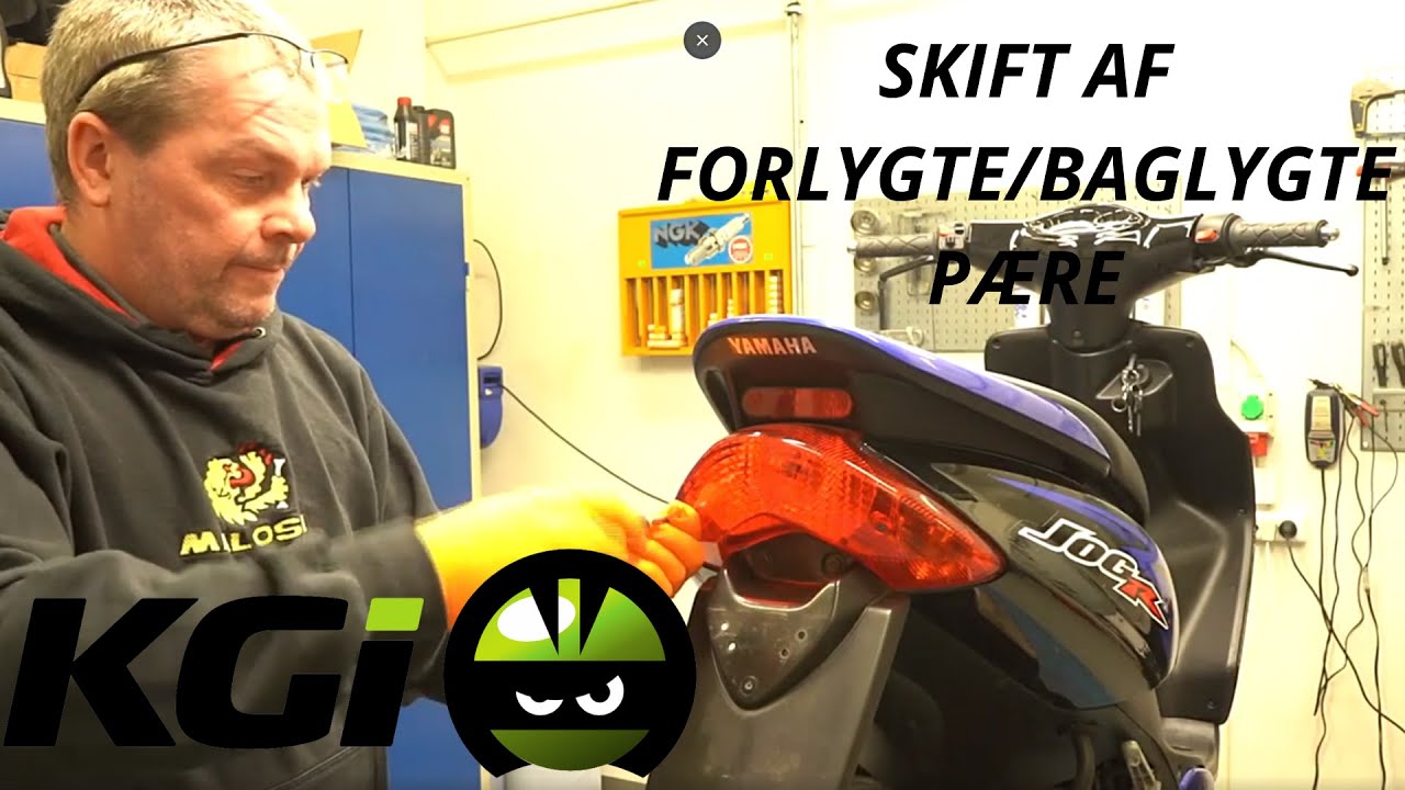 Yamaha Jog R. Skift af Forlygte/baglygte pære