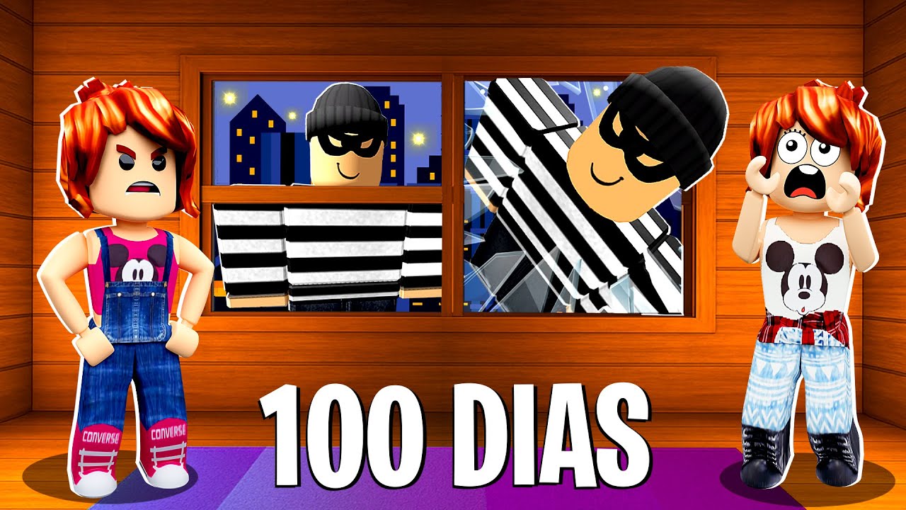 100 Dias Sozinhas em Casa no Roblox! (Trap a Thief)