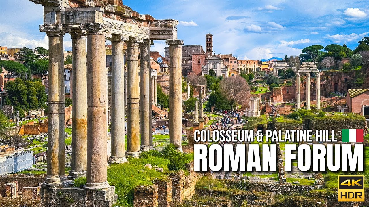 Rome, Italy 🇮🇹 Roman Forum, Palatine Hill & Colosseum Walking Tour【4K HDR】| Explore Ancient Rome 🏛️