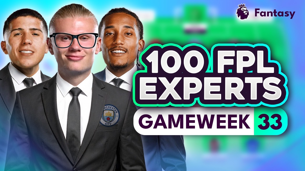 FPL GW33 EXPERT Free Hit & Transfer Trends! 🧠 100 Experts Reveal Gameweek 33 Team & Chip Plans