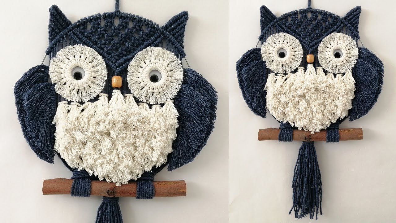 DIY como hacer un BÚHO en MACRAME (paso a paso) | DIY Macrame Owl Wall Hanging Tutorial