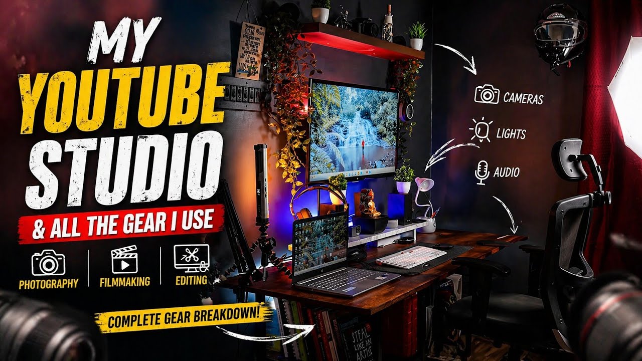 My Dream Youtube Studio Setup Tamil - கனவு Youtube ஸ்டுடியோ தமிழ்! DIY home Youtube Studio in budget