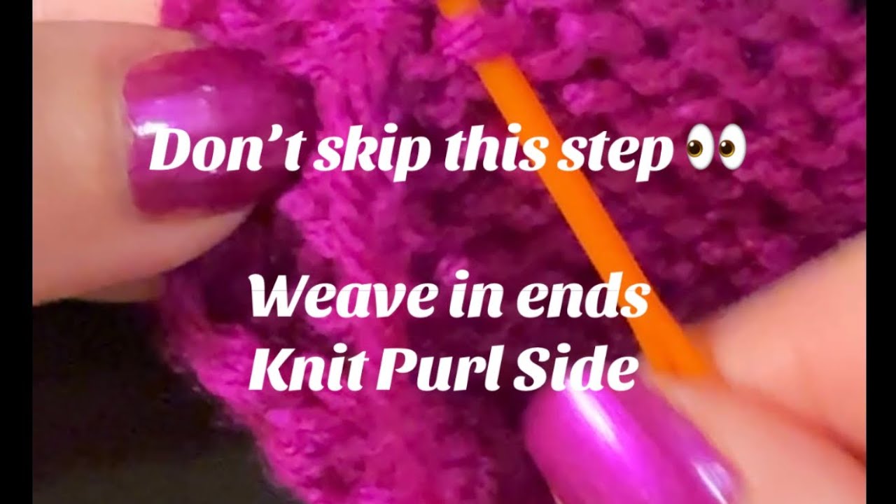 Best Way to Weave in Ends on Knitting Machine Panels