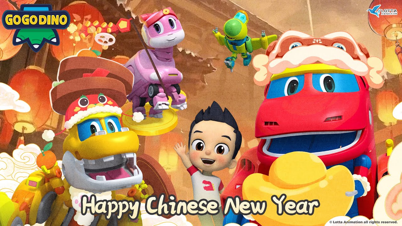 🏮Happy Chinese New Year🎉 | Gong Xi Fa Cai | Go Go Dino Best Episodes | Dinosaur for Kids | Cartoon
