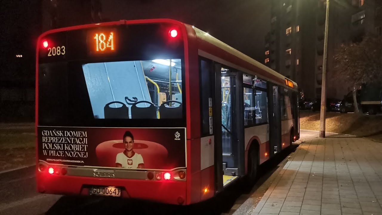 GAIT Cała Linia 184 kierunek Niedźwiednik Solaris Urbino 12 #2083