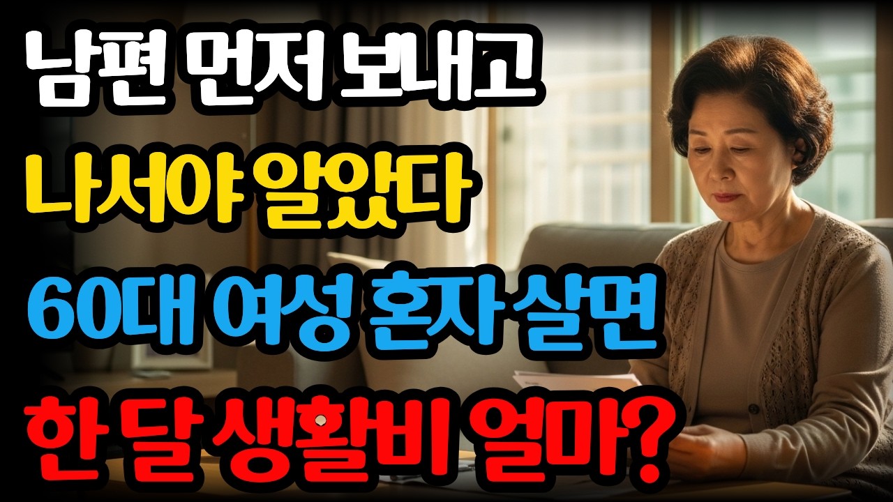 =남편 먼저 보내고 나서야 알았다 | 60대 여성 혼자 살면 한 달 생활비 얼마? 생존 금액 실제 공개  시니어ㅣ60대한달생활비ㅣ국민연금ㅣ노후준비ㅣ혼자사는60대