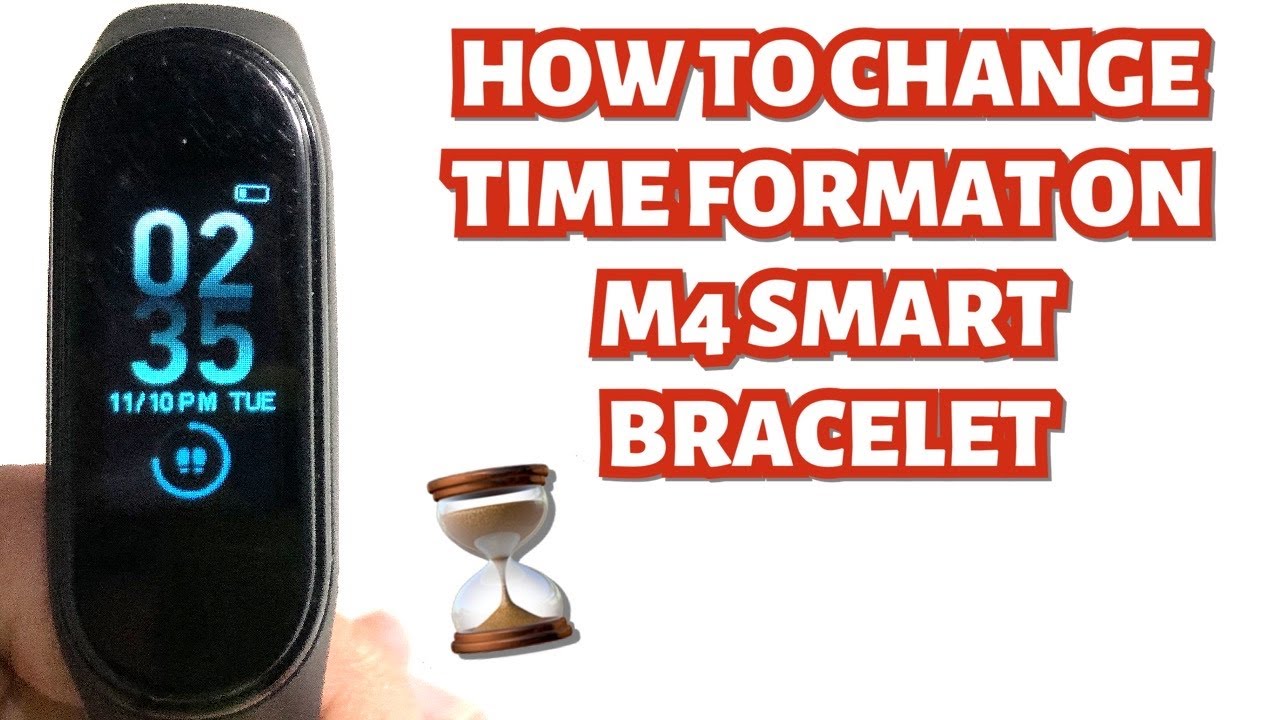 HOW TO CHANGE TIME FORMAT ON M4 SMART BRACELET | TUTORIAL | ENGLISH
