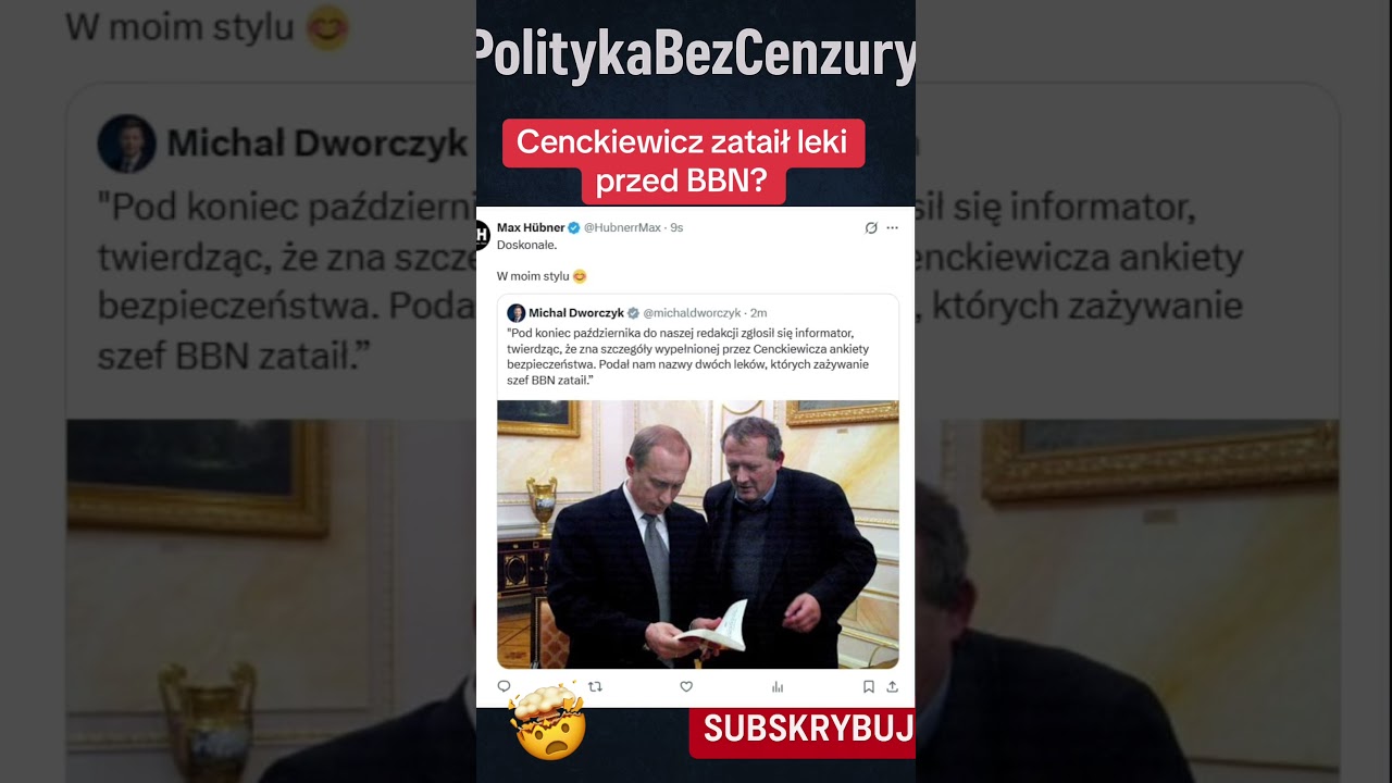 Cenckiewicz zataił leki przed BBN?