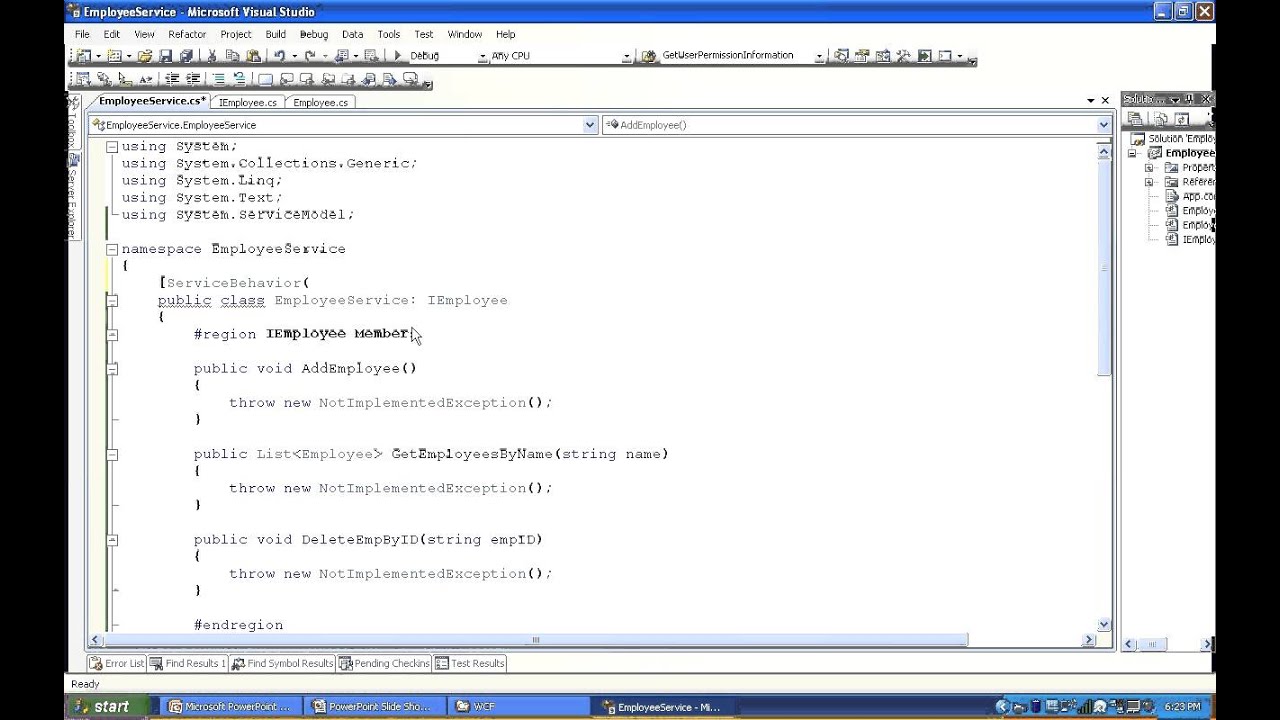 How to create a simple WCF service