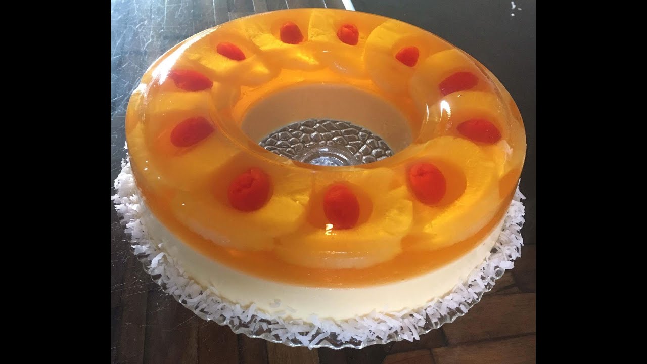 Gelatina de queso crema con piña