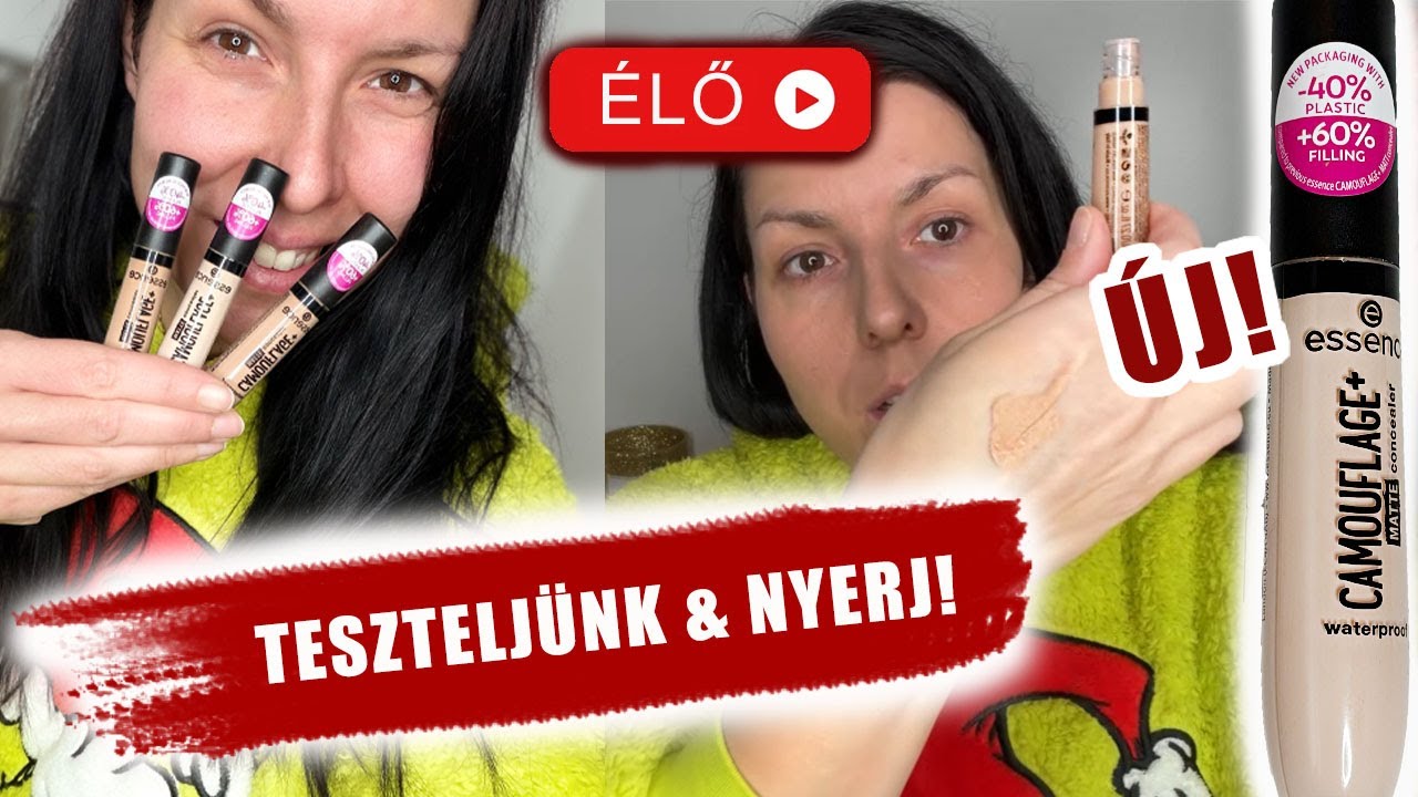 ÉLŐ: Teszteljünk & Nyerj ÚJ essence korrektort! 🧐🥳