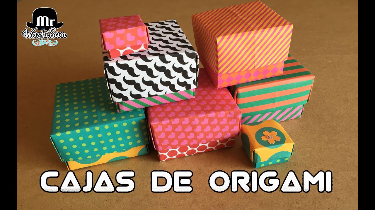 Origami paper box - Cajas de origami de papel decorado