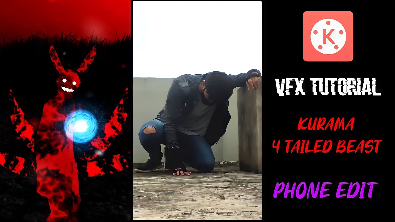 Naruto 4 tails kurama VFX kinemaster tutorial 🔥😈