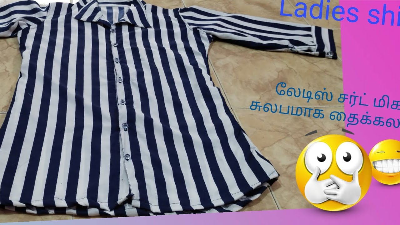 ladies shirt| ladies shirt cutting and stitching in tamil|ladies shirt cutting and stitching easy|