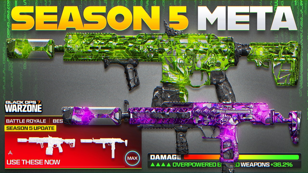 the *NEW* BEST META LOADOUT for WARZONE SEASON 5 UPDATE! (Best Season 5 Meta Weapons)