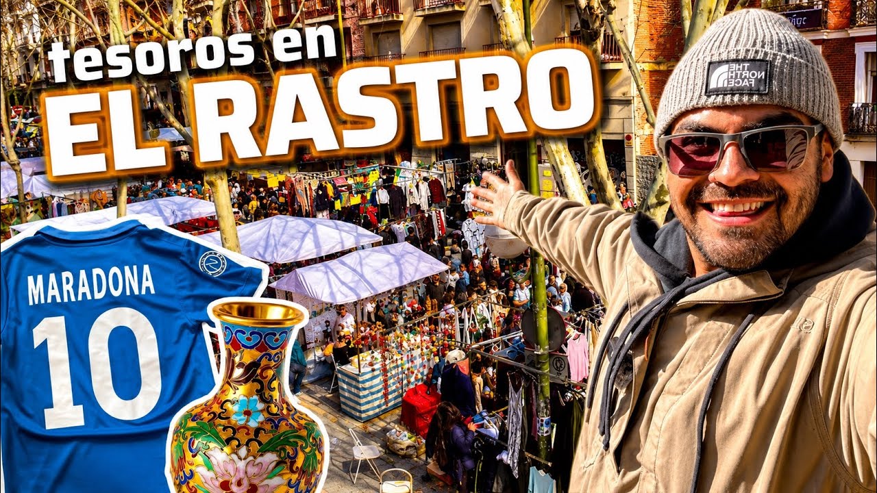 Recorriendo EL RASTRO | El mercado callejero MÁS famoso de MADRID 🇪🇸 