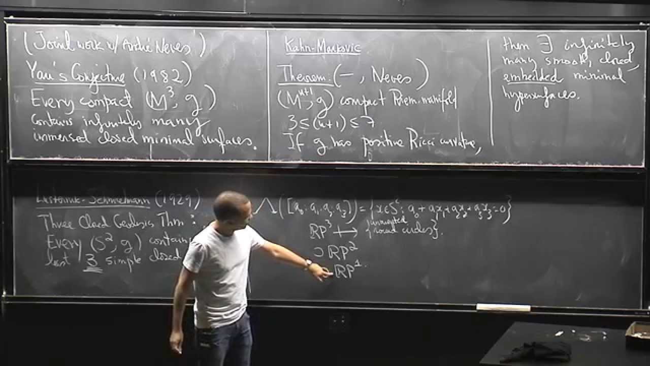 Fernando Coda Marques: Existence of minimal hypersurfaces