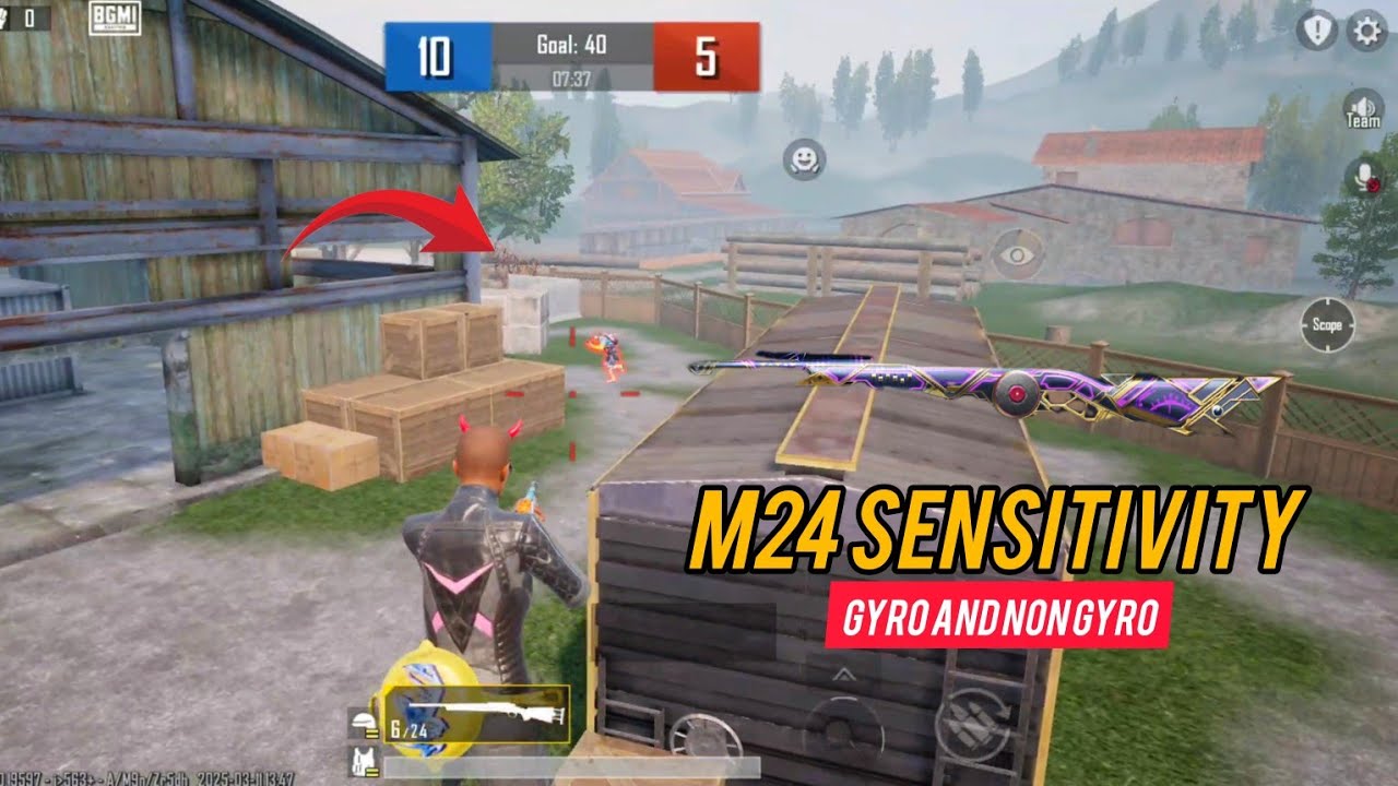 M24 sensitivity in tdm | M24 best sensitivity for non gyro and Gyro 🔥