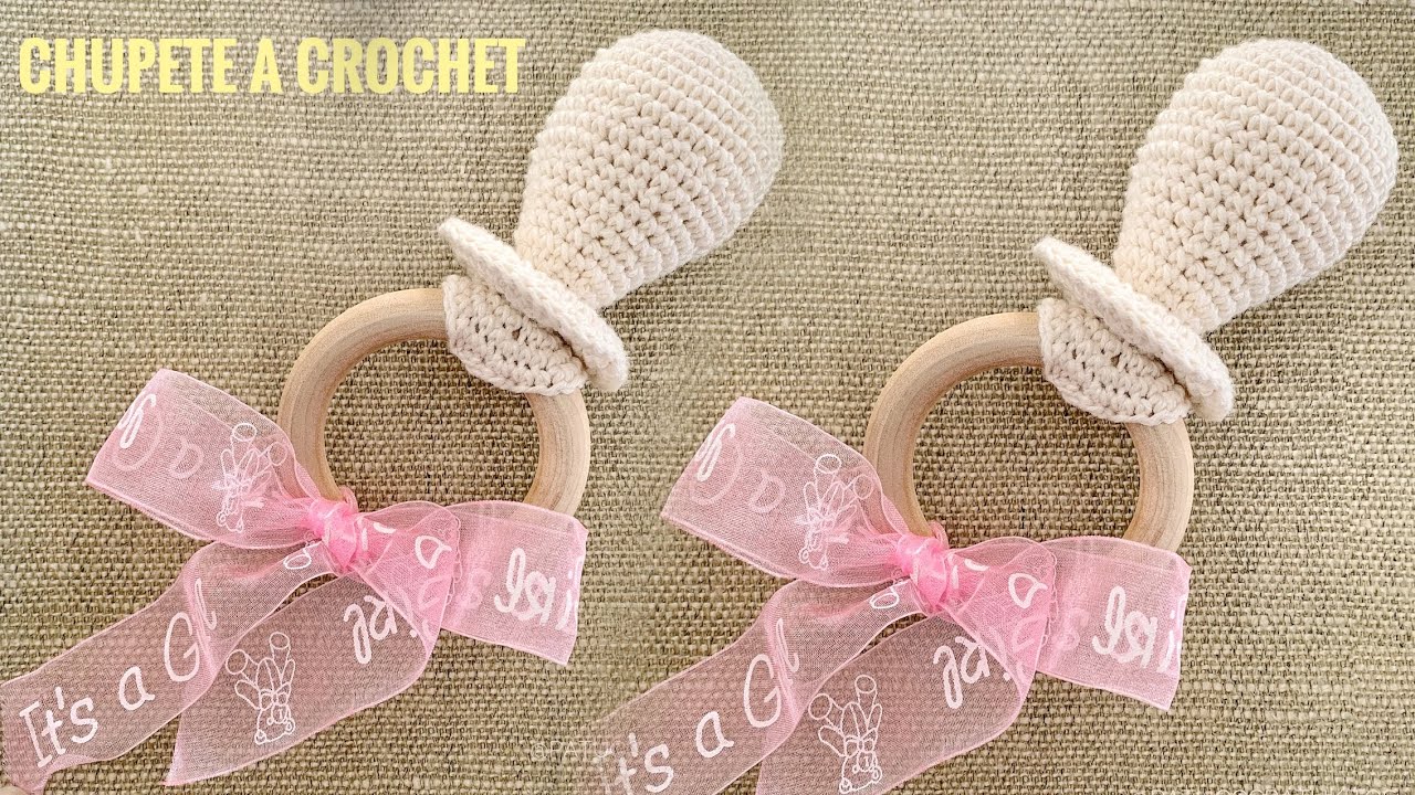 Chupete a crochet ( el detalle muy cuco). Chupete a ganchillo para bebe