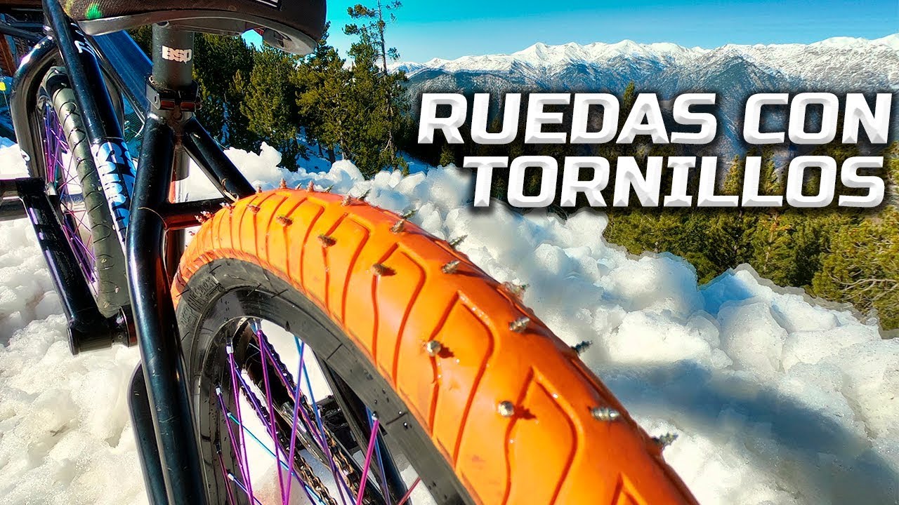 CREAMOS RUEDAS DE NIEVE CON TORNILLOS PARA MI BMX